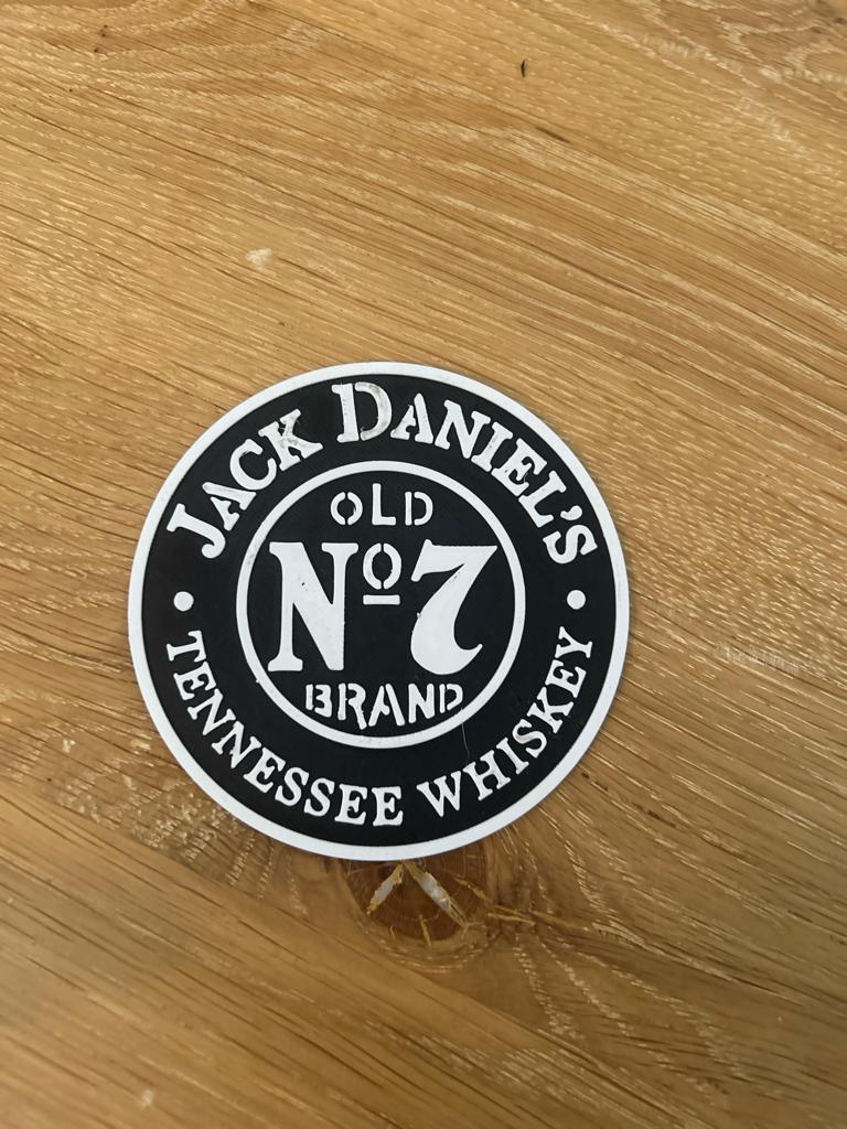 Custom whisky coaster