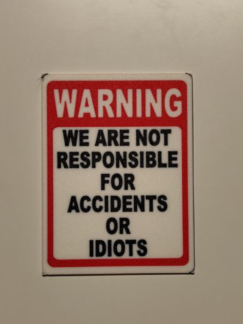 Warning sign